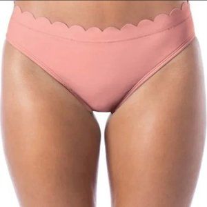 La Blanca Scallop Waist Petal Pusher Hipster Bikini Bottom Size US 14